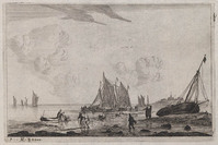 KG 08722
<br/>
Haven met gestrande zeilboot
<br/>
<em>Nooms, Reinier (1623/4-1664)</em>